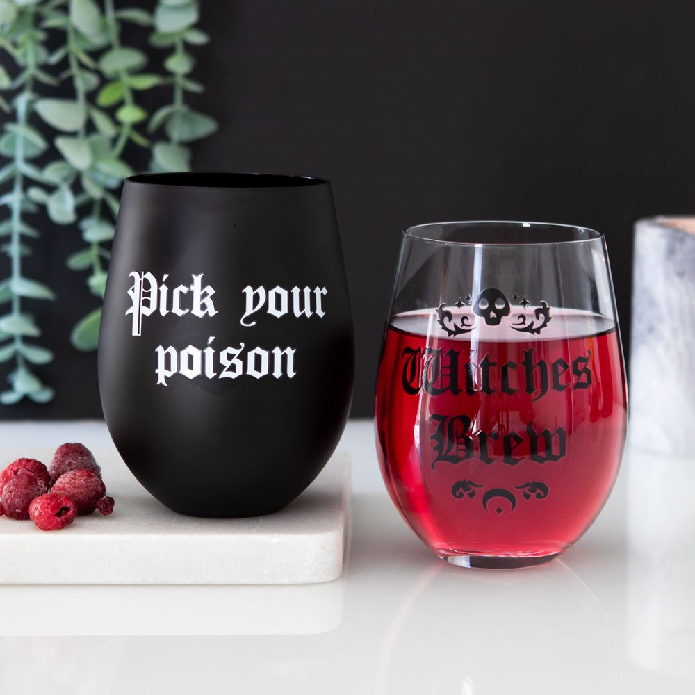 Witches Brew Stemless Wine Glass - Image 4