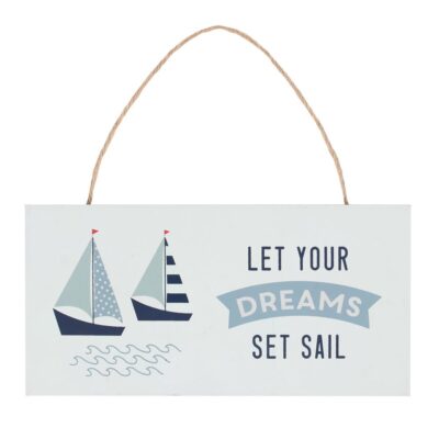 Set Sail Hanging MDF Sign CLEARANCE