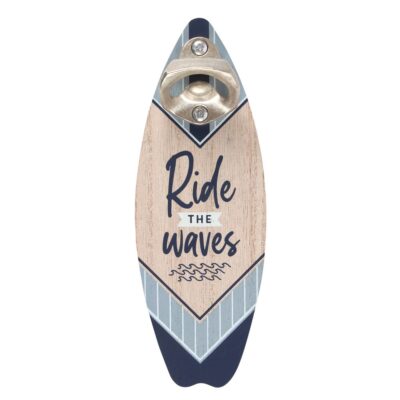 Ride The Waves Surfboard Bottle Opener Plaque CLEARANCE
