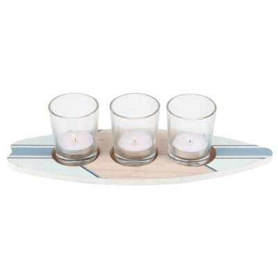 Surfboard Triple Tealight Holder CLEARANCE