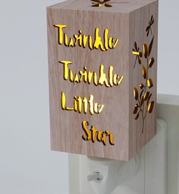 Starlight Twinkle Star Wood LED Wall Night Light CLEARANCE