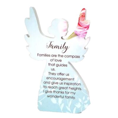 Family Heavenly Rose Angel Plaque CLEARANCE