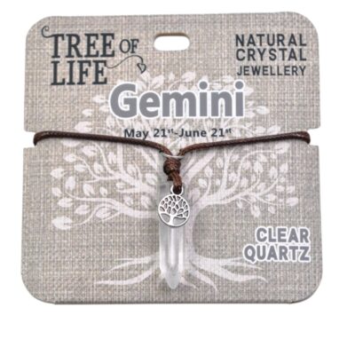 Gemini Clear Quartz Necklace