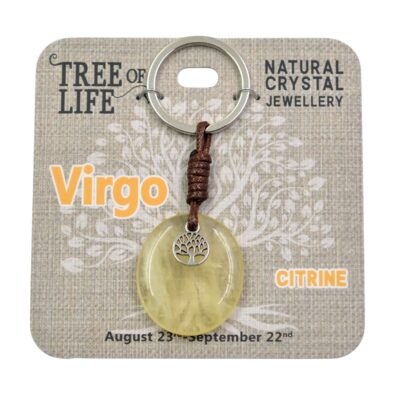 Virgo Citrine Keyring