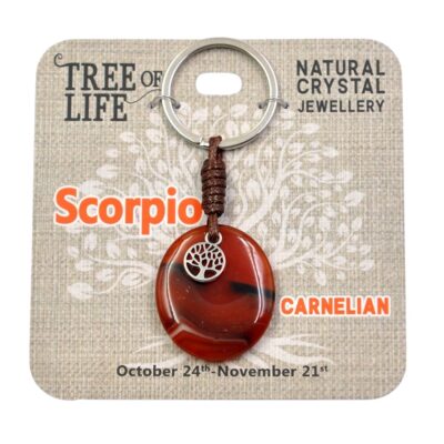 Scorpio Carnelian Keyring