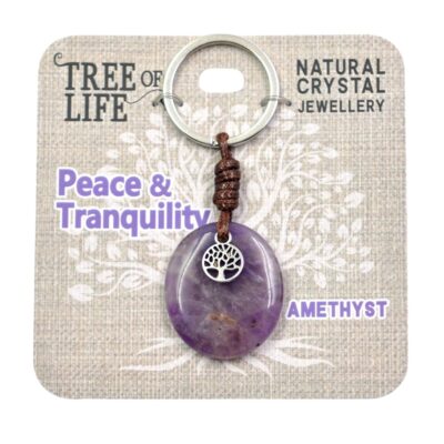 Peace & Tranquility Amethyst Keyring