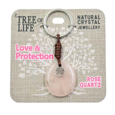 Love & Protection Rose Quartz Rose Quartz Keyring