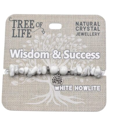 Wisdom & Success White Howlite Bracelet