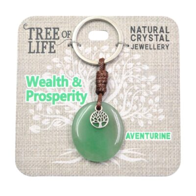 Wealth & Prosperity Aventurine Keyring
