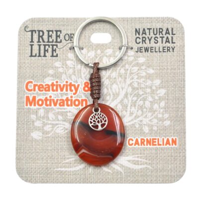 Creativity & Motivation Carnelian Keyring
