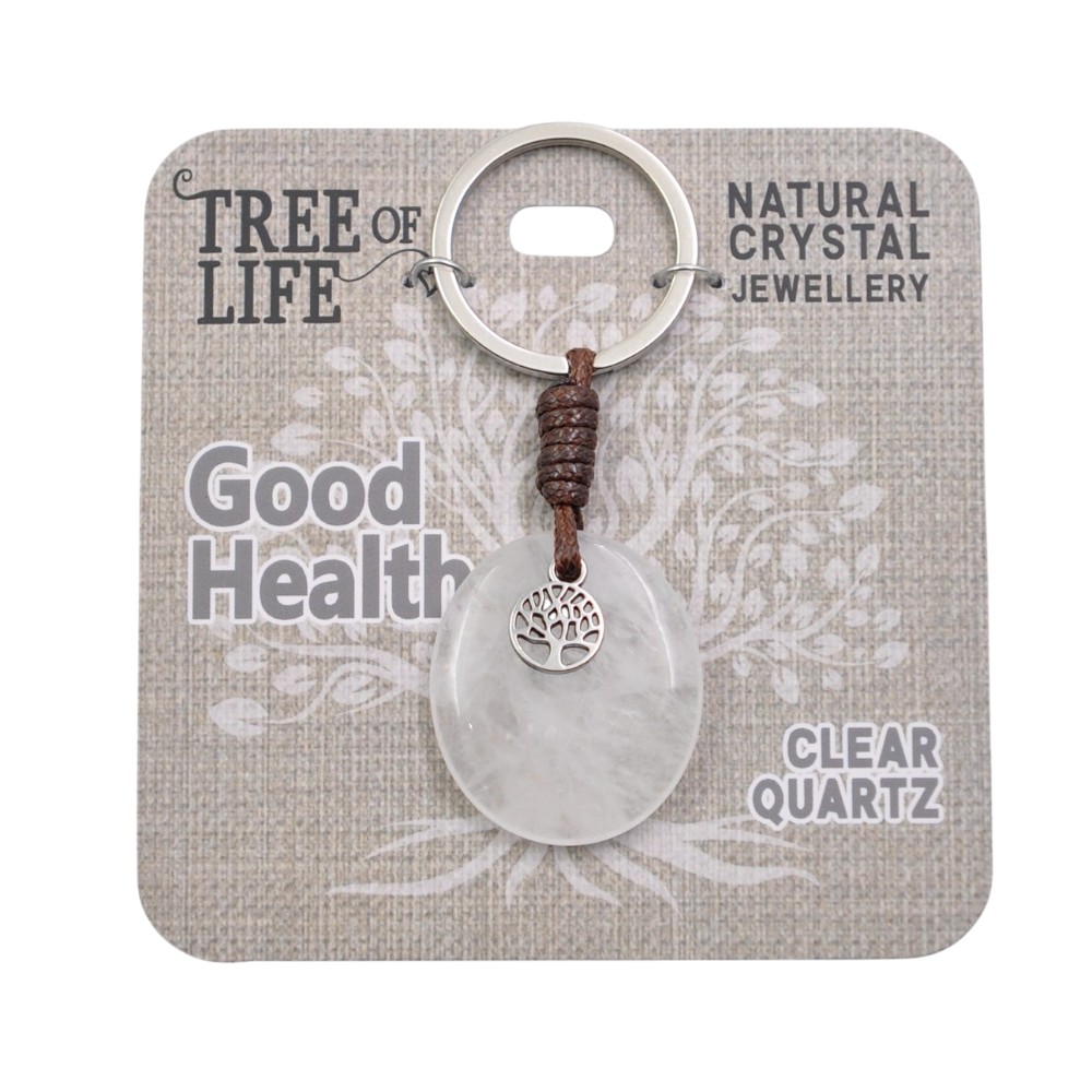 Good Health Clear Quartz Keyring