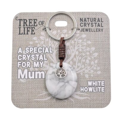 A Special Crystal For Mum White Howlite Keyring