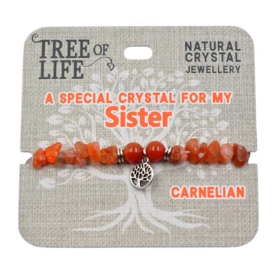 A Special Crystal For My Sister Carnelian Bracelet