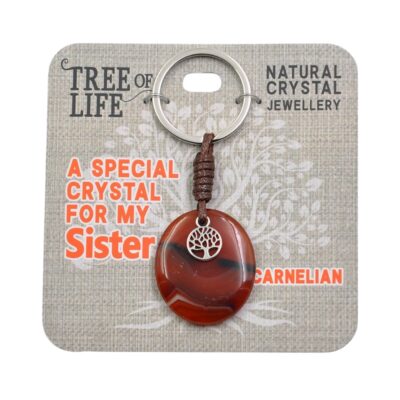A Special Crystal For My Sister Carnelian Keyring