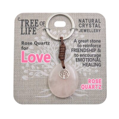 Love Rose Quartz Keyring