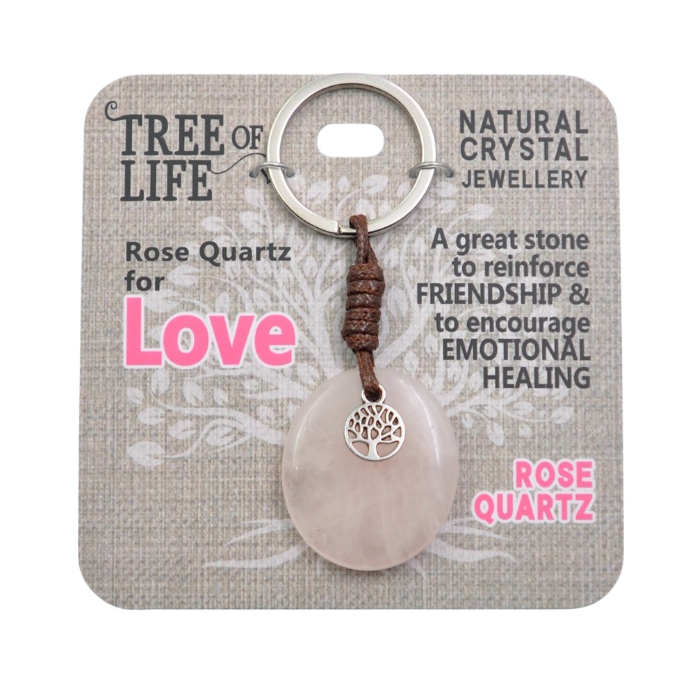 Love Rose Quartz Keyring