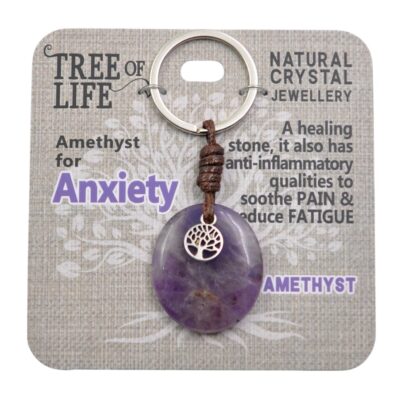 Anxiety Amethyst Keyring