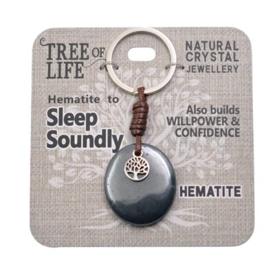 Sleep Soundly Hematite Keyring