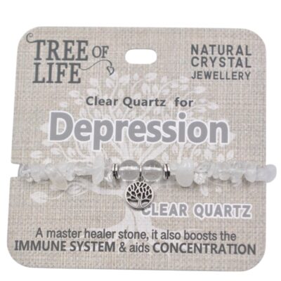 Depression Clear Quartz Bracelet
