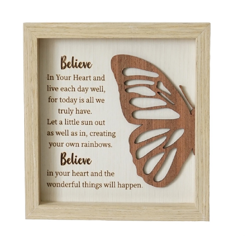 Believe Butterfly Plaque SALE
