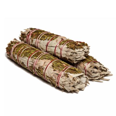 White Sage Cedar Smudge Stick 4 inch