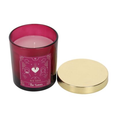 SECOND The Lovers Red Rose Tarot Candle