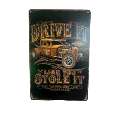 Drive it Metal Wall Art