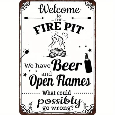 Fire Pit Metal Wall Art