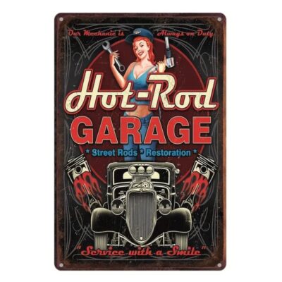 Hot Rod Metal Wall Art