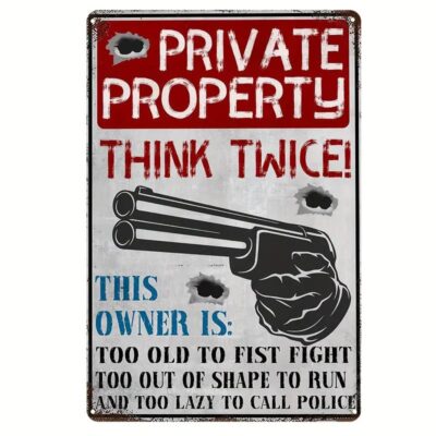 Think Twice Metal Wall Art
