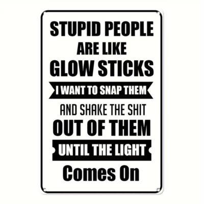 Glow Stick Metal Wall Art