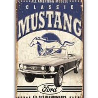 Mustang Metal Wall Art