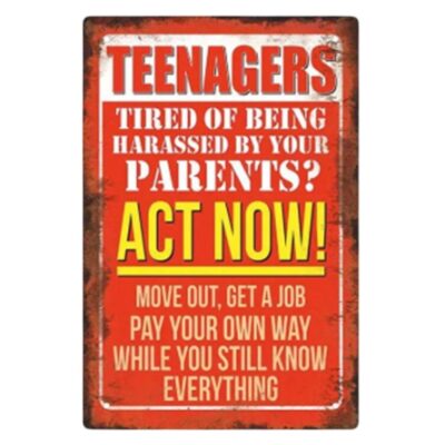 Teenagers Act Now Metal Wall Art