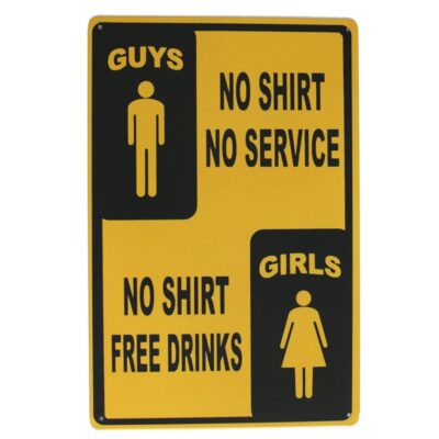 Raised Metal Wall Art No Shirt No Service