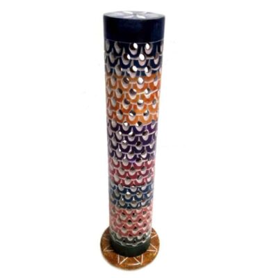 Jali Multi Colour Soapstone Incense Tower
