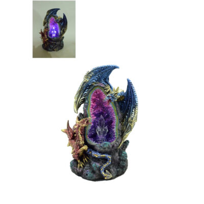 SECOND Dragon Multi With Baby on LED Crystal Cave