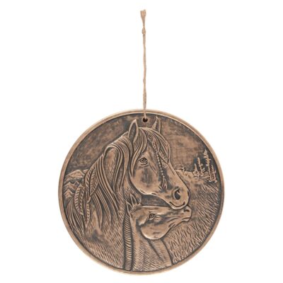 Apache Bronze Terracotta Plaque by Lisa Parker