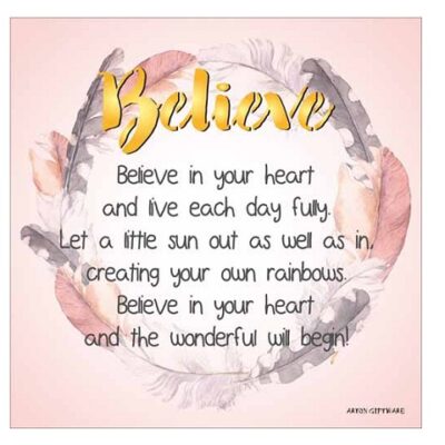 Believe Enlightened Wishes LED Block