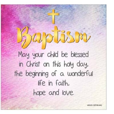 Baptism Enlightened Wishes LED Block