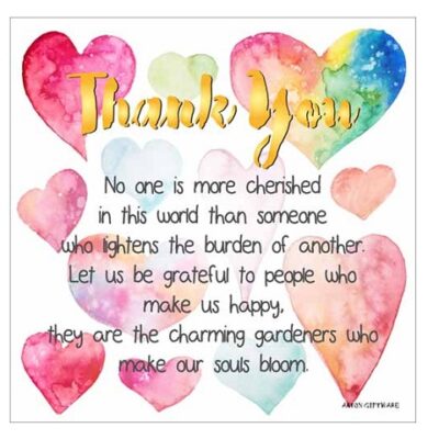 Thank You Enlightened Wishes LED Block