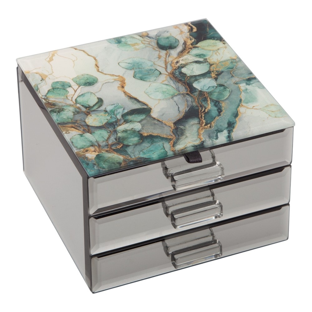 Mystic Jade Jewellery Box with 2 Drawers