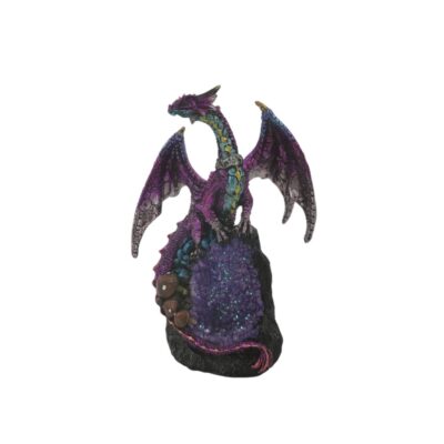 Purple Dragon On Geode
