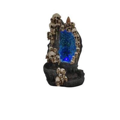 Skull Backflow Burner Blue Gems