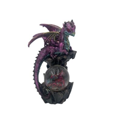 Purple Dragon Globe with Baby Hatchling